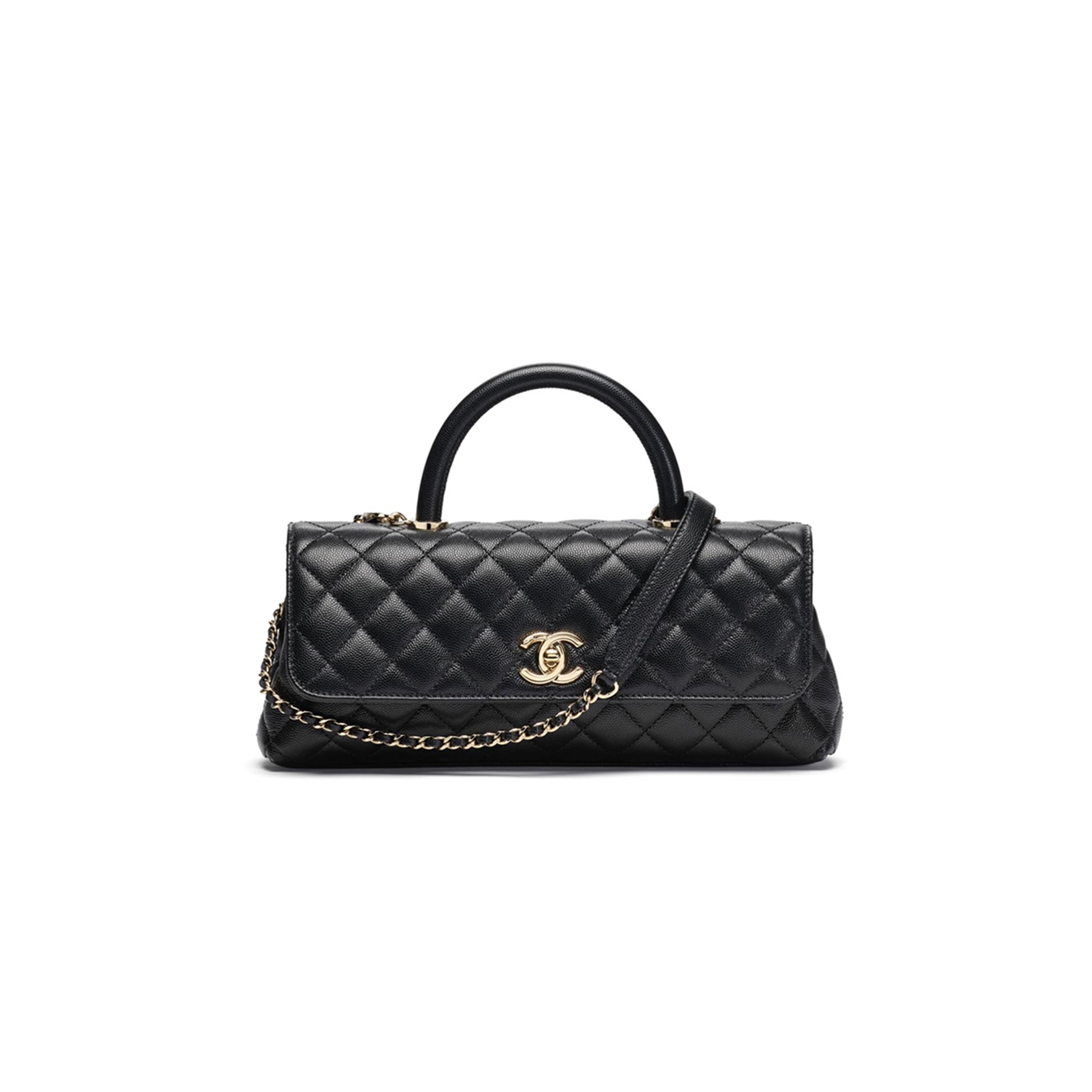 CHANEL MASTER 26P FLAP BAG WITH TOP HANDLE AS6091 (31*12.5*7cm)